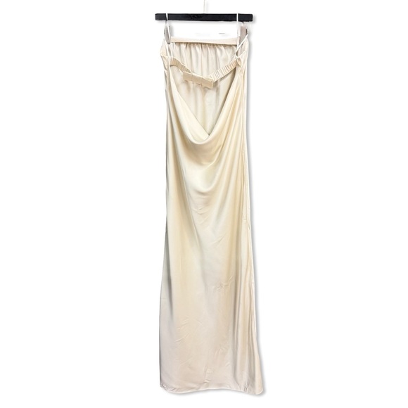 Helsa Lisette Column Maxi Dress Ivory Strapless Cream Gown Revolve NWT M - Picture 9 of 13